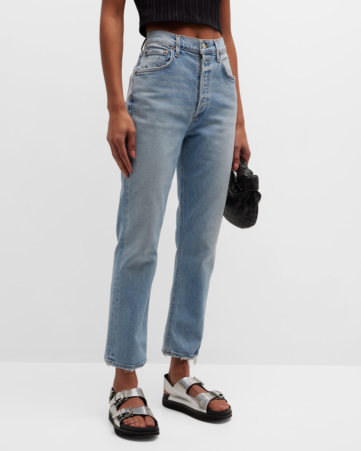 AGOLDE Riley Slim Straight Cropped Jeans