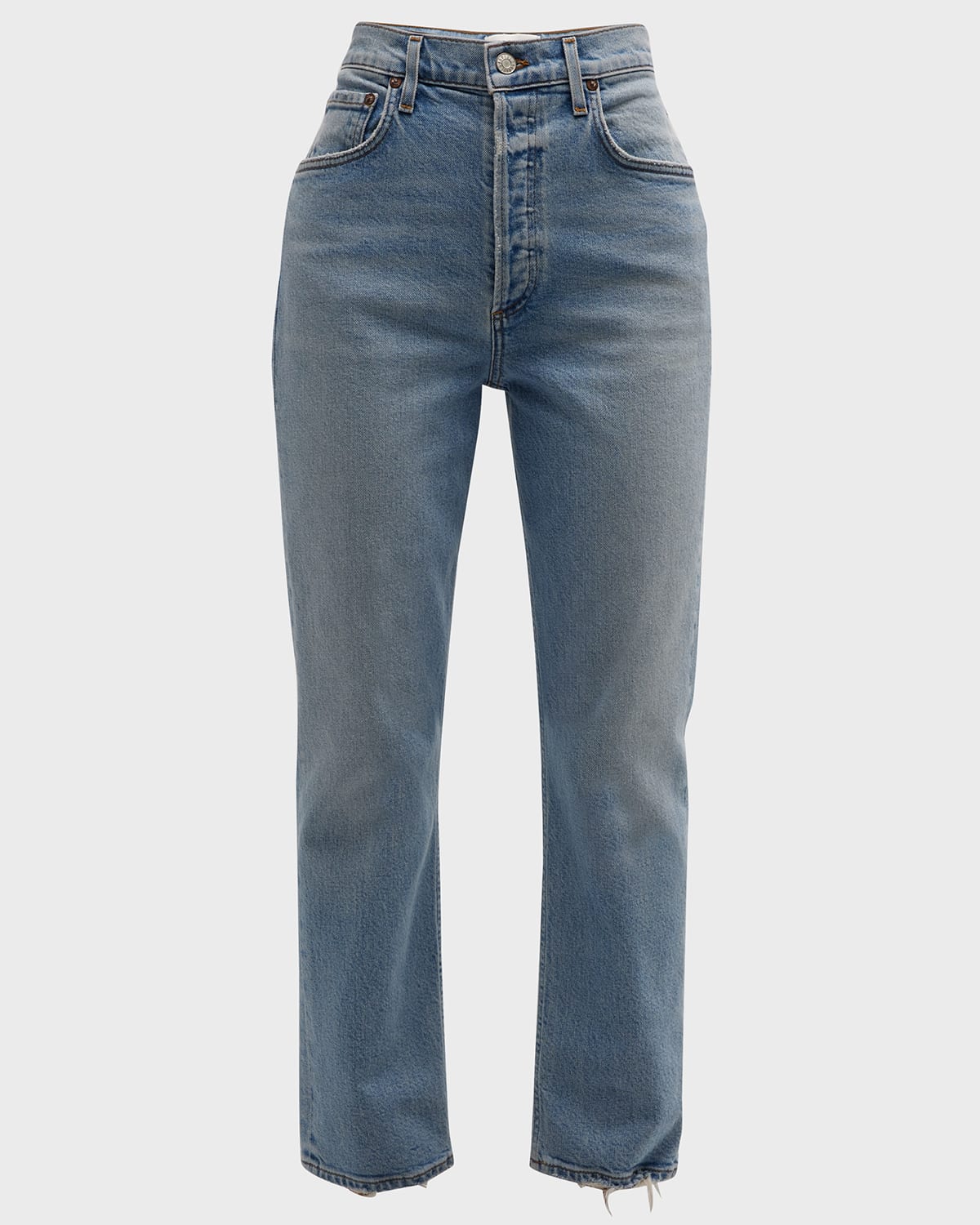 Agolde Blue High Rise Riley Jeans In Dynamic