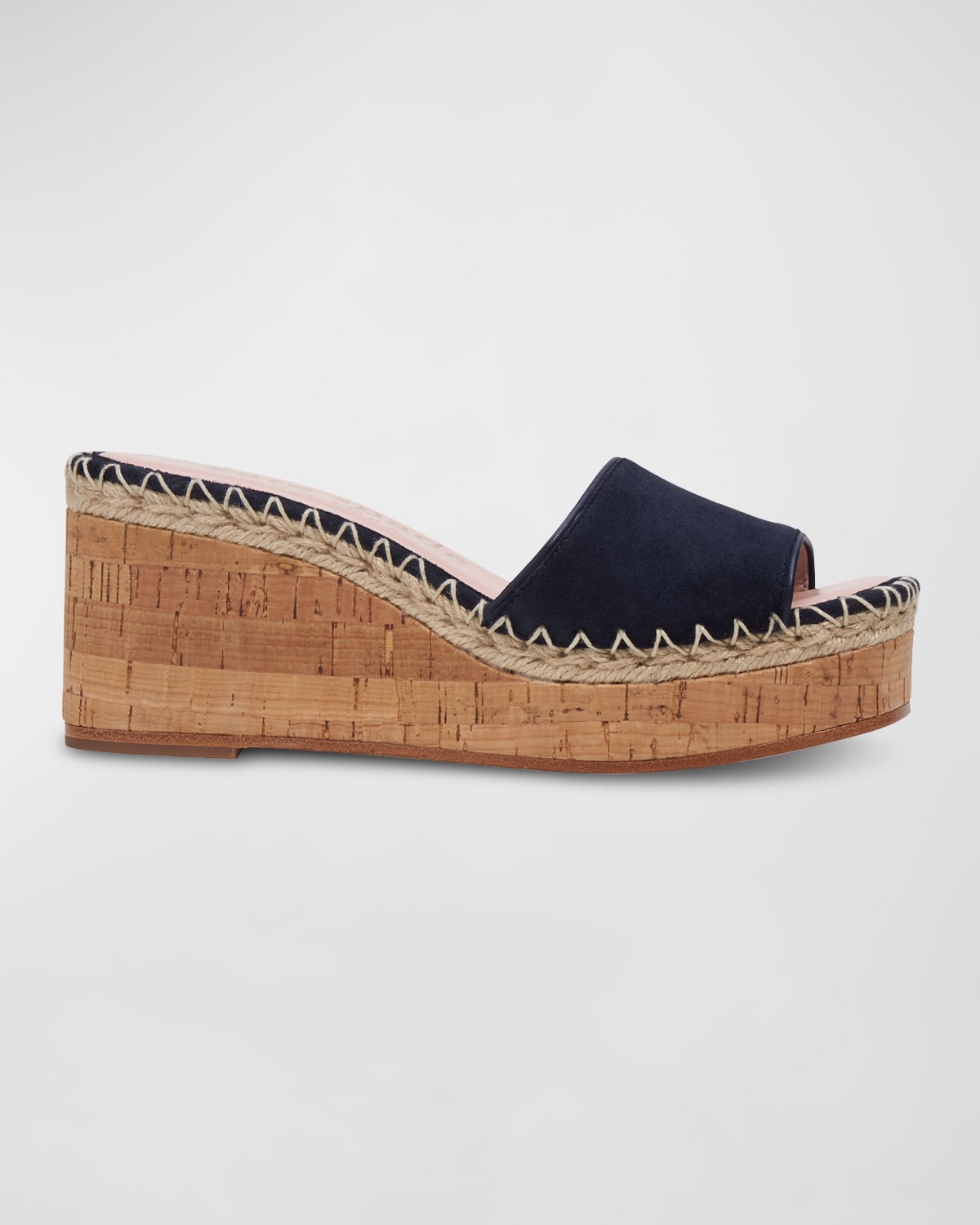 Kate Spade Cosette Suede Wedge Espadrille Sandals In Blazer Blue