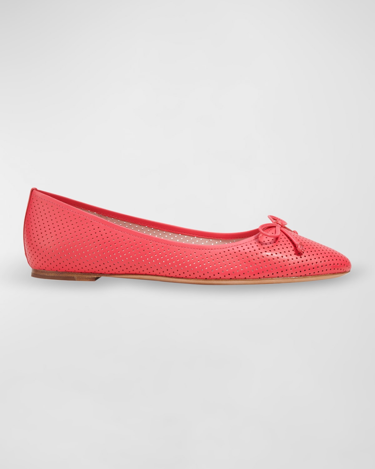 KATE SPADE VERONICA BOW PERFORATED BALLERINA FLATS