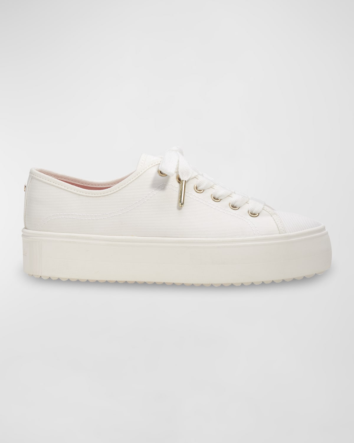 KATE SPADE SERVE COTTON LOW-TOP PLATFORM SNEAKERS