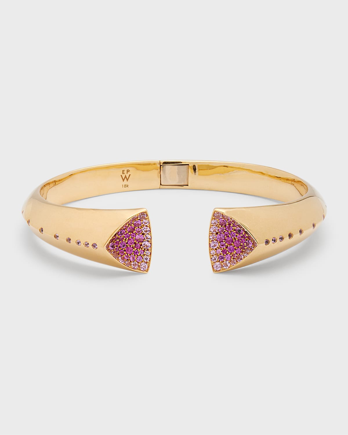 18k Gold Geode Ombre Sapphire Cuff Bracelet