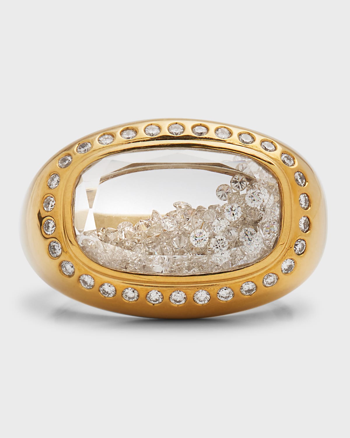 Moritz Glik Maestro Diamond Kaleidoscope Shaker Ring In Gold