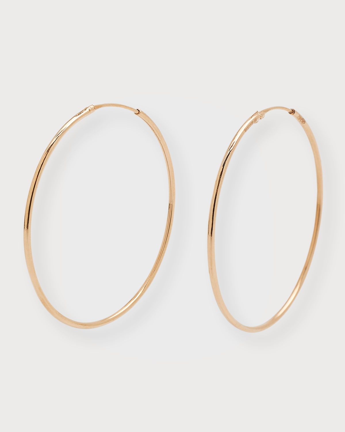 GINETTE NY Rose Gold Circle Hoop Earrings