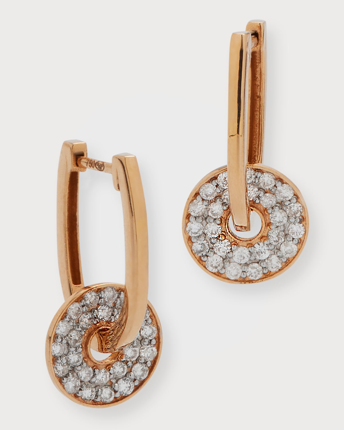 Ginette Ny 18k Mini Diamond Donut Hoop Earrings In Gold