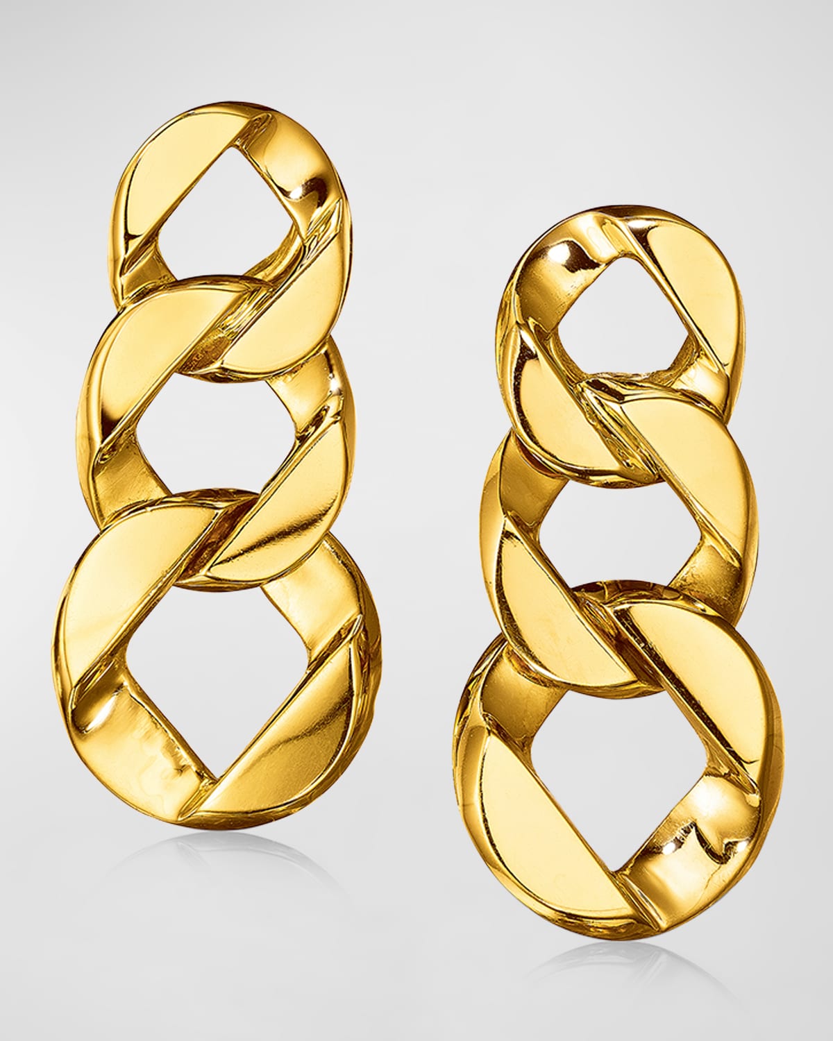 18k Yellow Gold Piccolo Curb-Link Clip-On Earrings