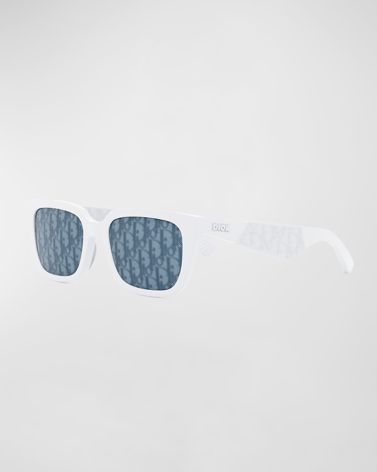 Shop Dior B27 S1i Sunglasses In White/blue Mirror