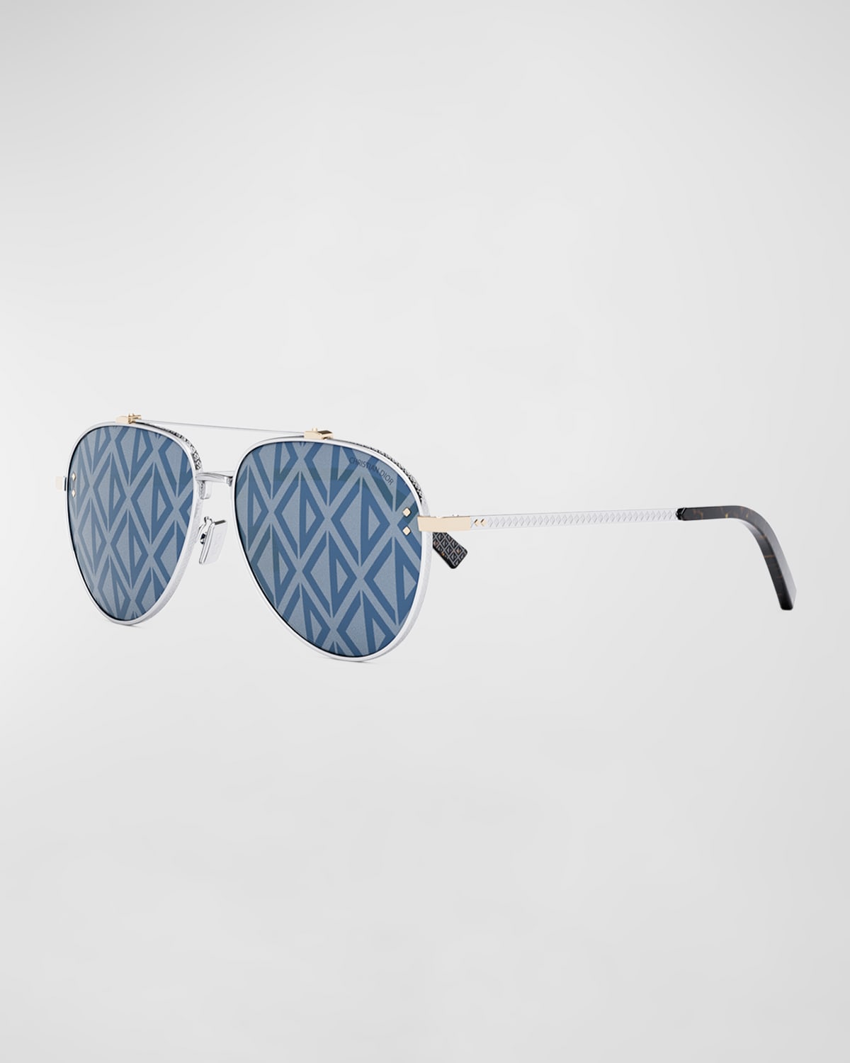 Dior Cd Link S1u 54mm Geometric Sunglasses - Crystal Blu Mirror