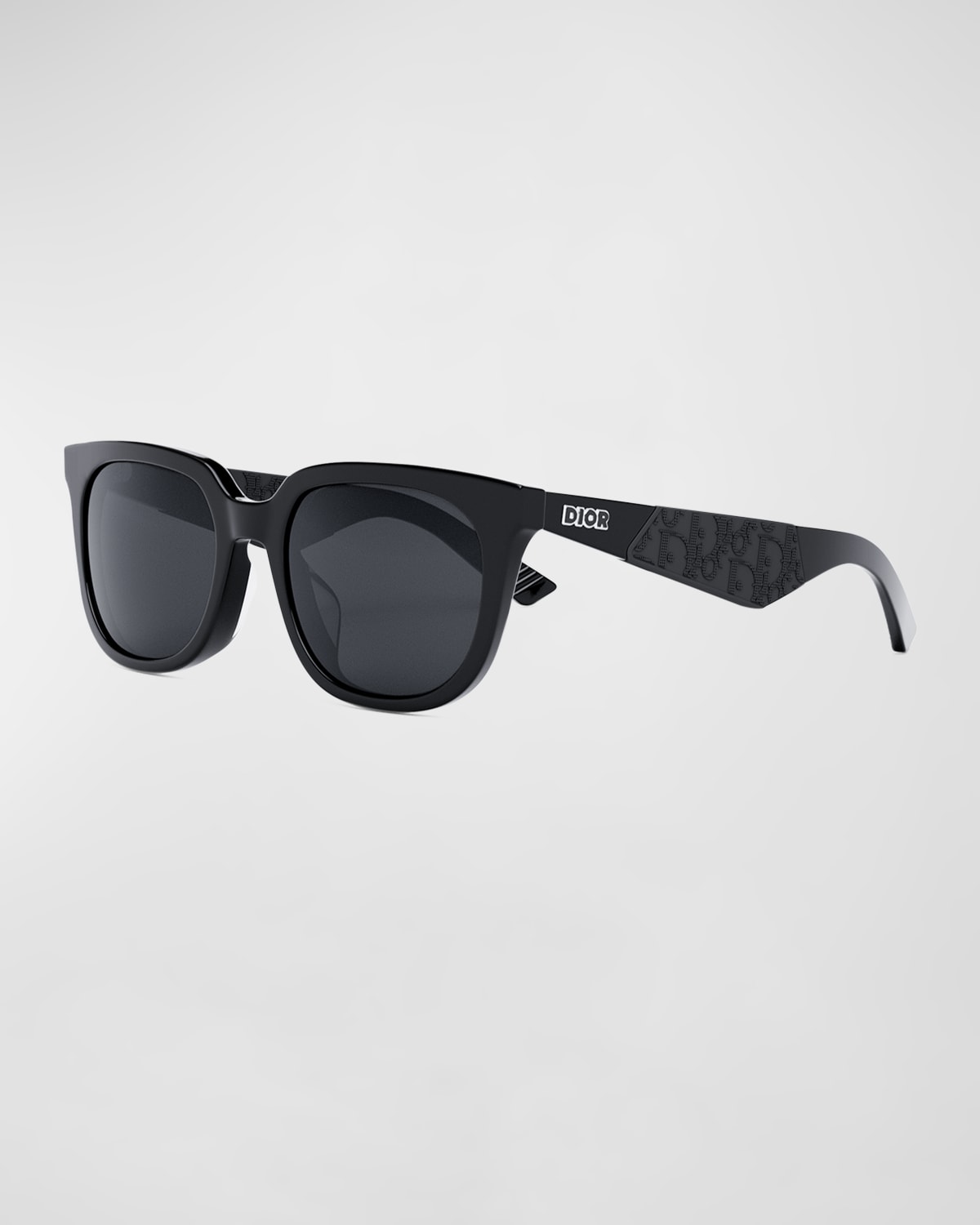 Shop Dior B27 S3f Sunglasses In Shiny Black Smoke