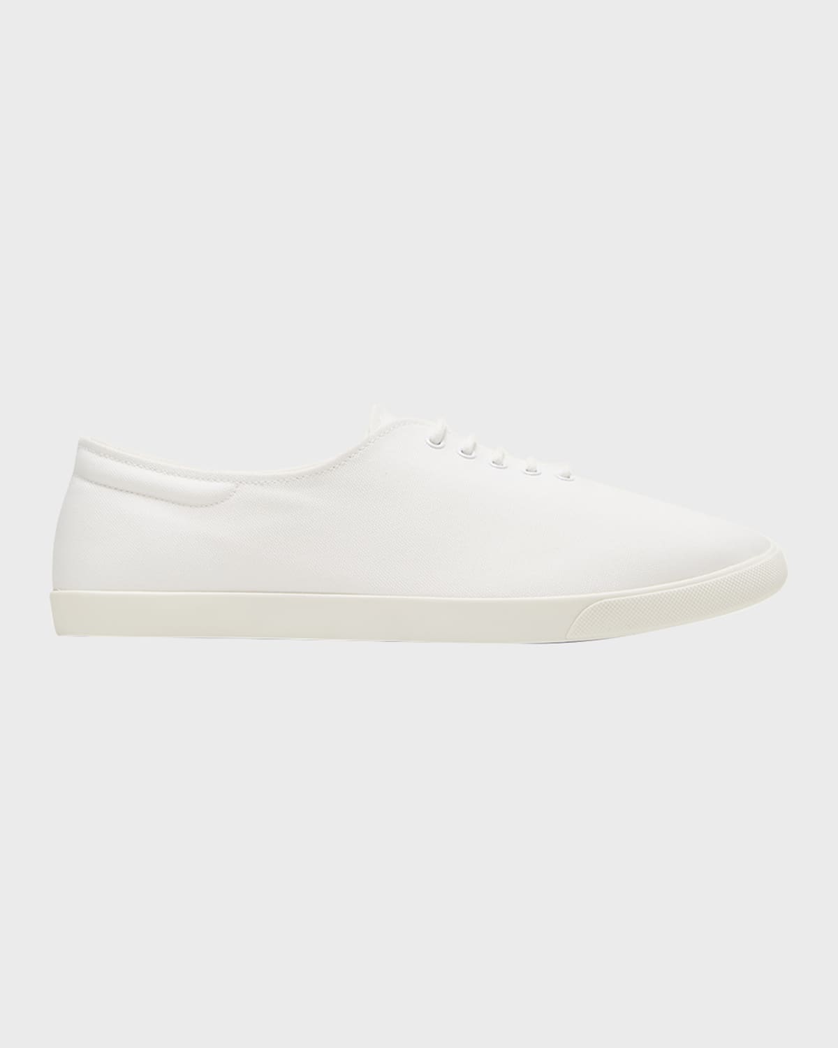 The Row Sam Canvas Low-top Sneakers In Whitewhite