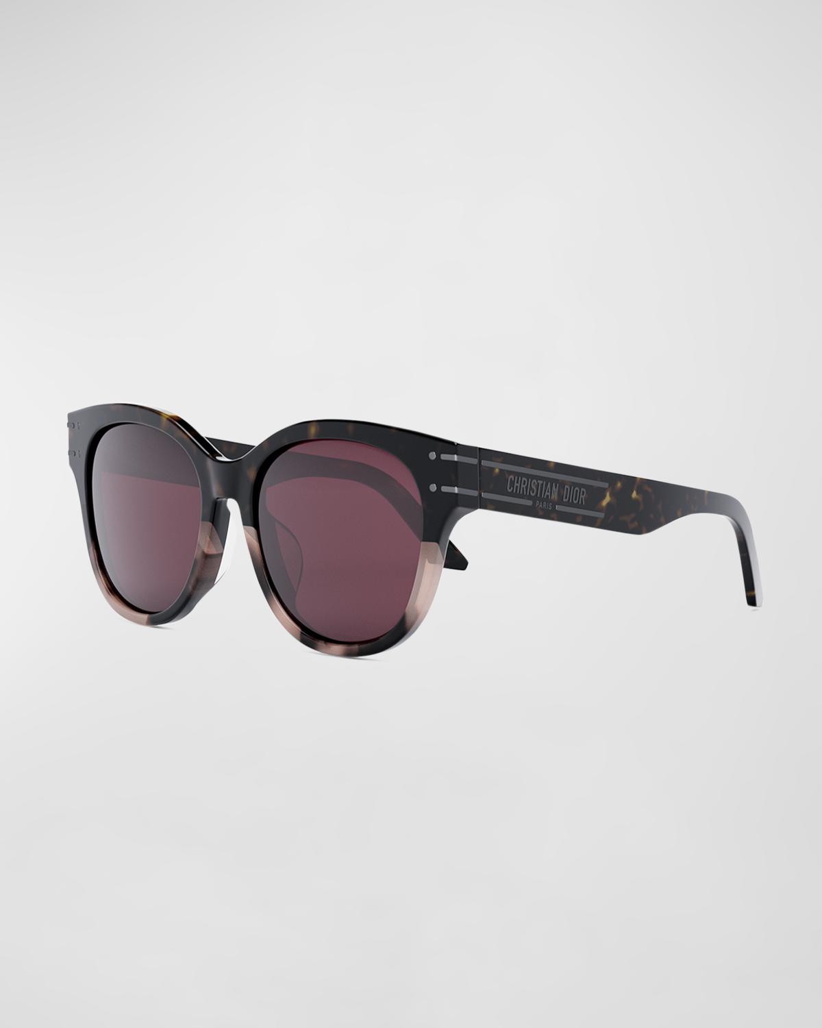 Dior Signature B6f Rounded Acetate Butterfly Sunglasses In  display picture 1