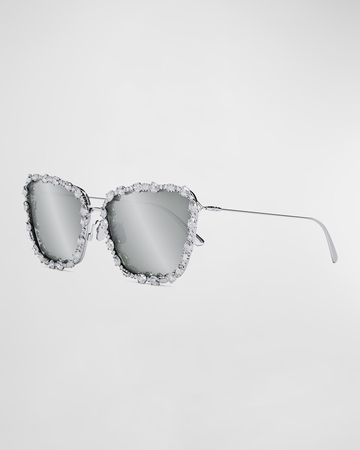 MissDior B2U Crystal-Embellished Metal Butterfly Sunglasses