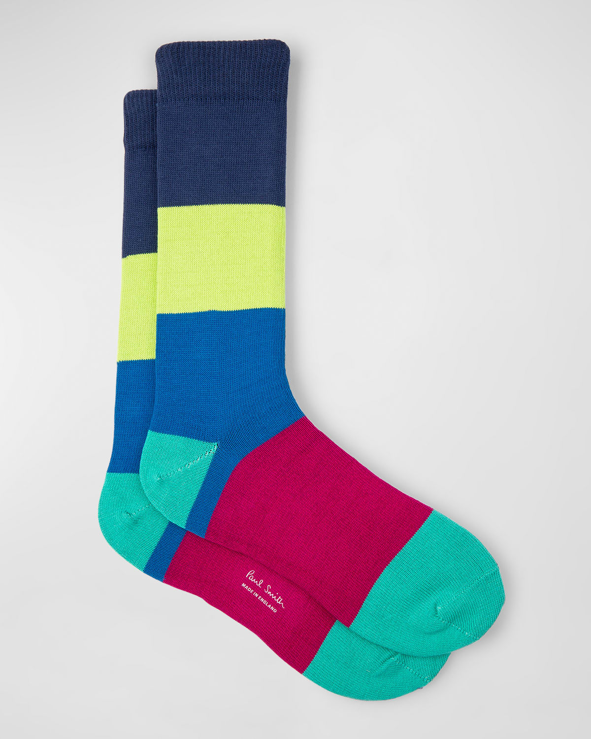 Paul Smith Men's Color Block Crew Socks In 45