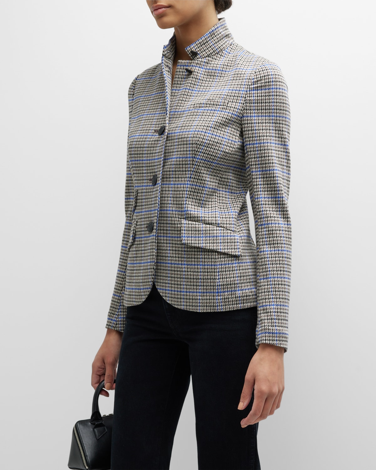 Shop Rag & Bone Slade Plaid Blazer In Bluplaid