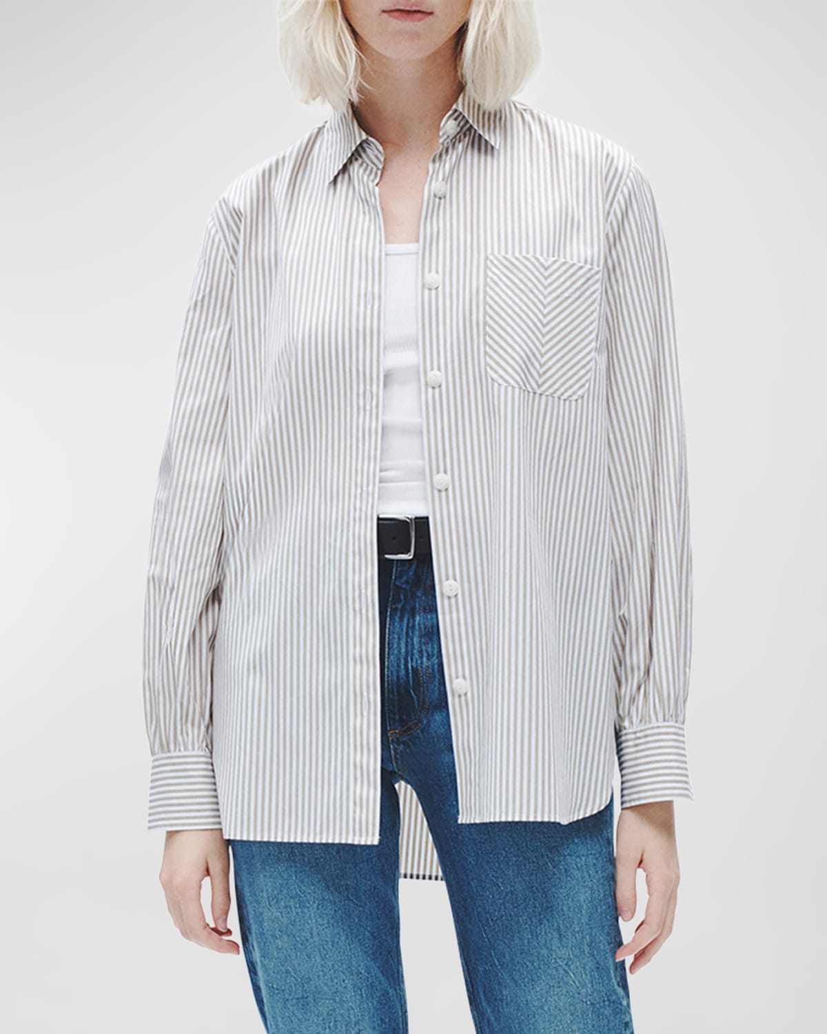 Maxine Striped Button-Front Shirt