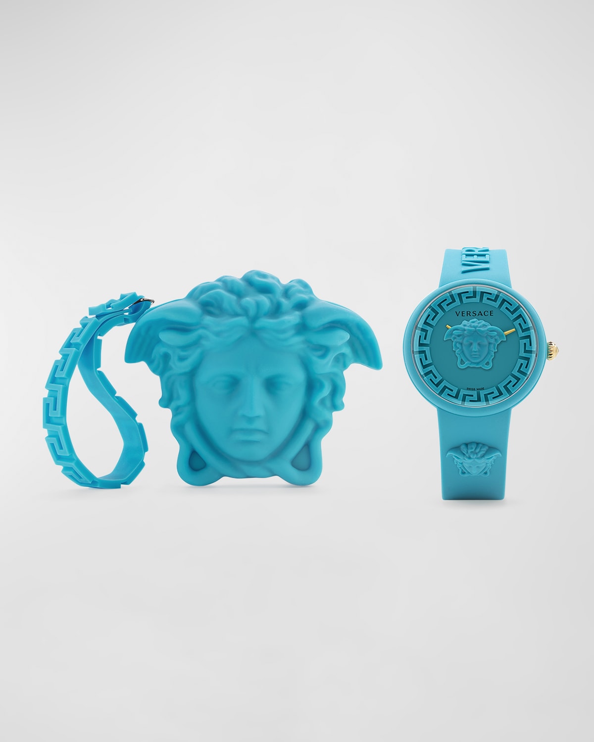 Versace Unisex Medusa Pop Blue Silicone Watch, 39mm