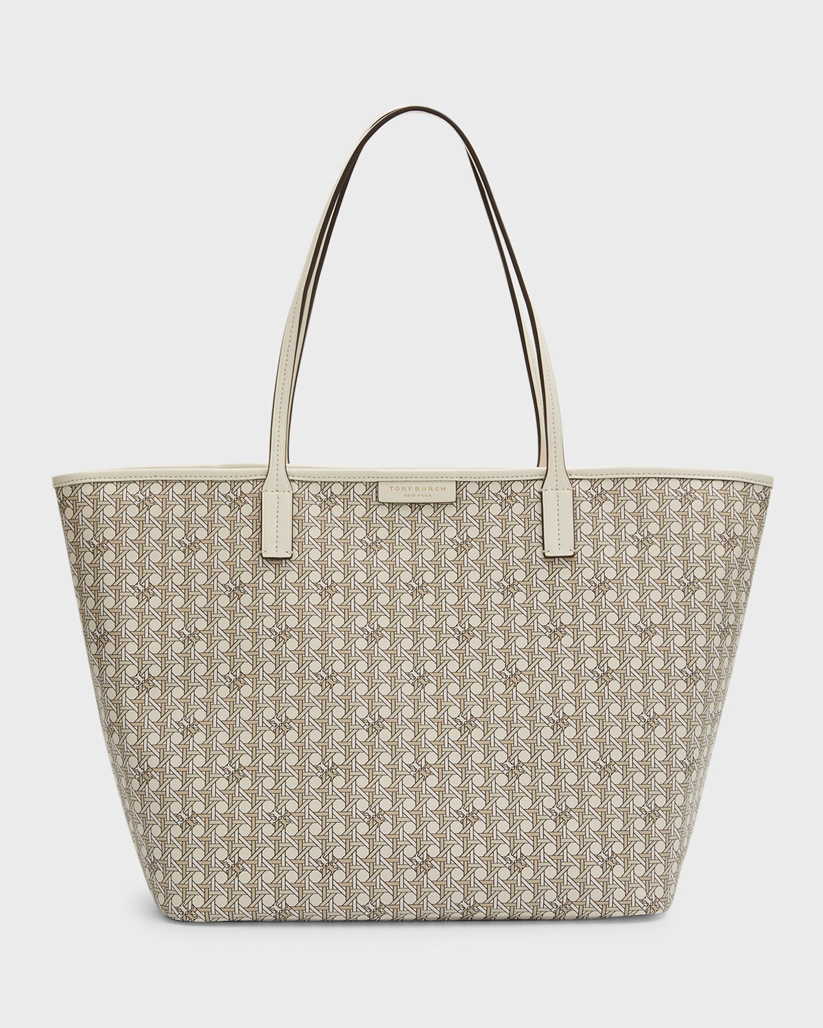 Tory Burch Everyready Woven Monogram Tote Bag In New Ivory ModeSens
