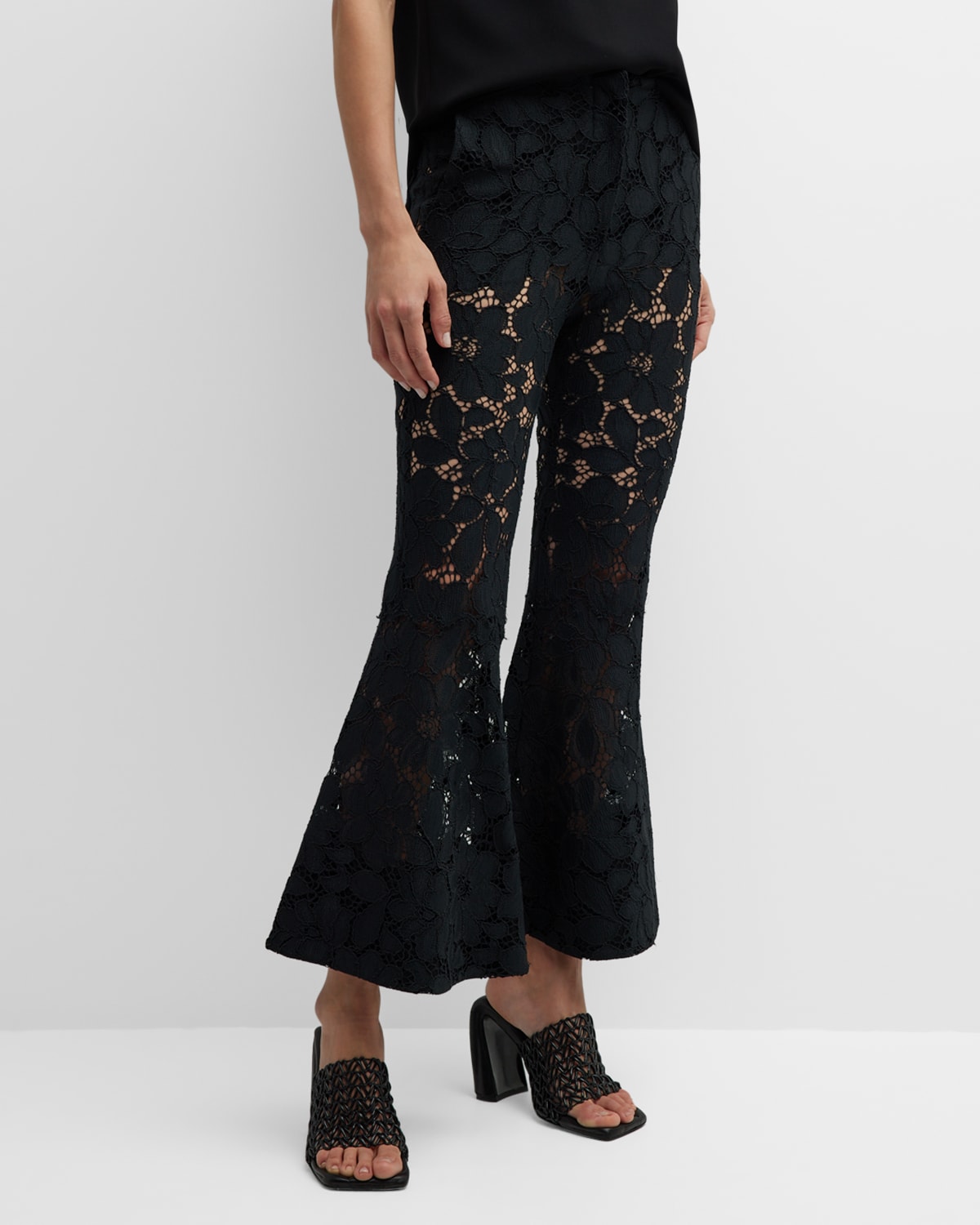 PROENZA SCHOULER FLARED LACE SUITING PANTS