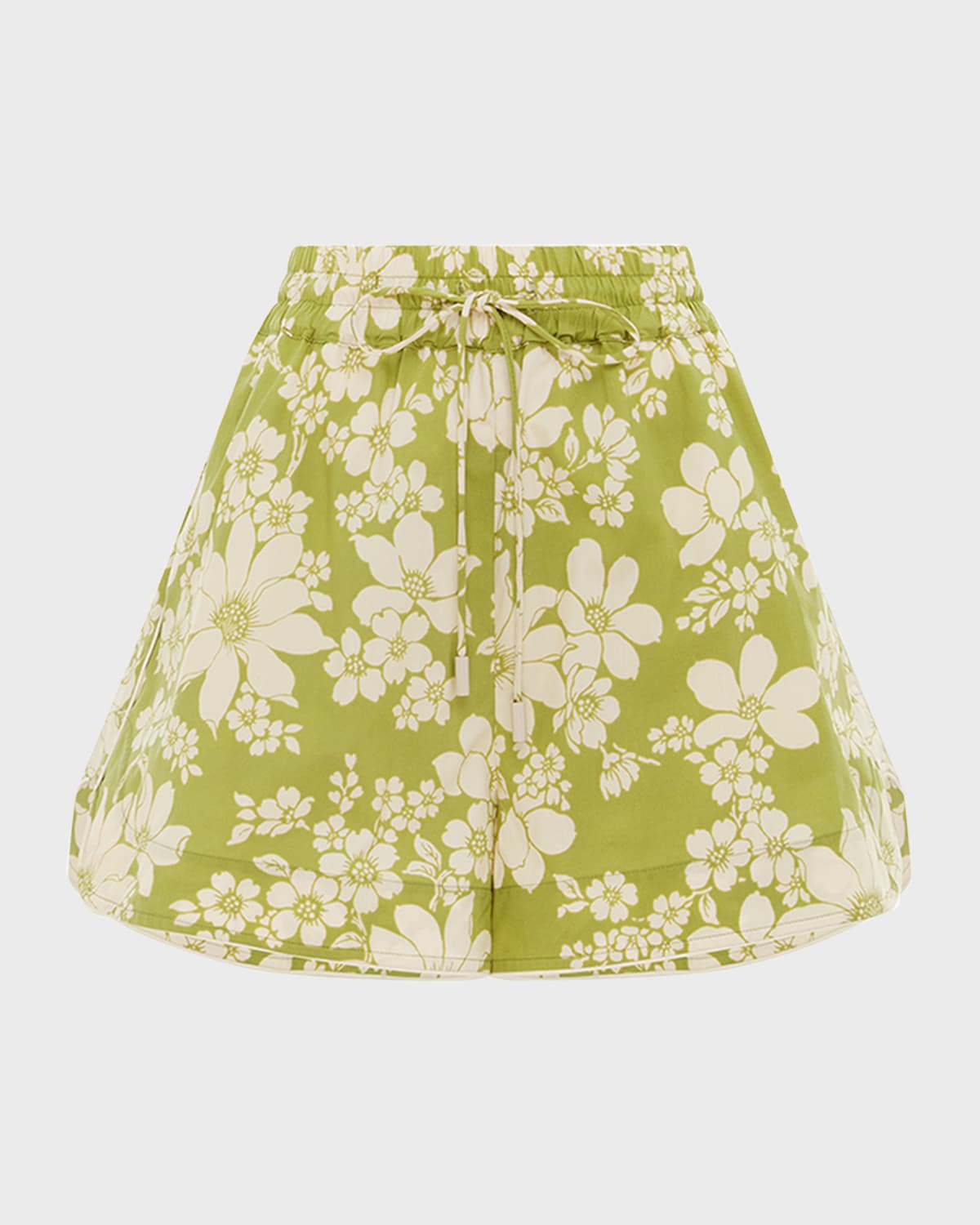 Leisa Floral Cotton Wide-Leg Shorts