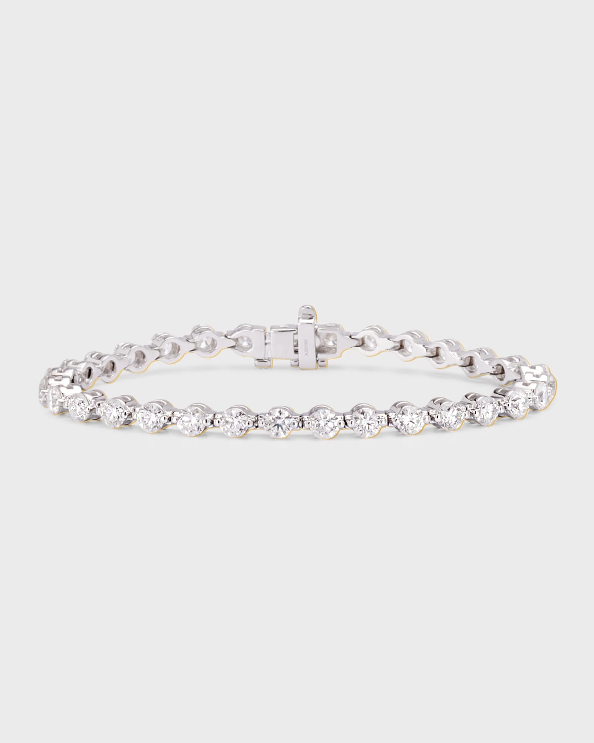 Neiman Marcus Diamonds 18k White Gold Round Diamond Tennis Bracelet
