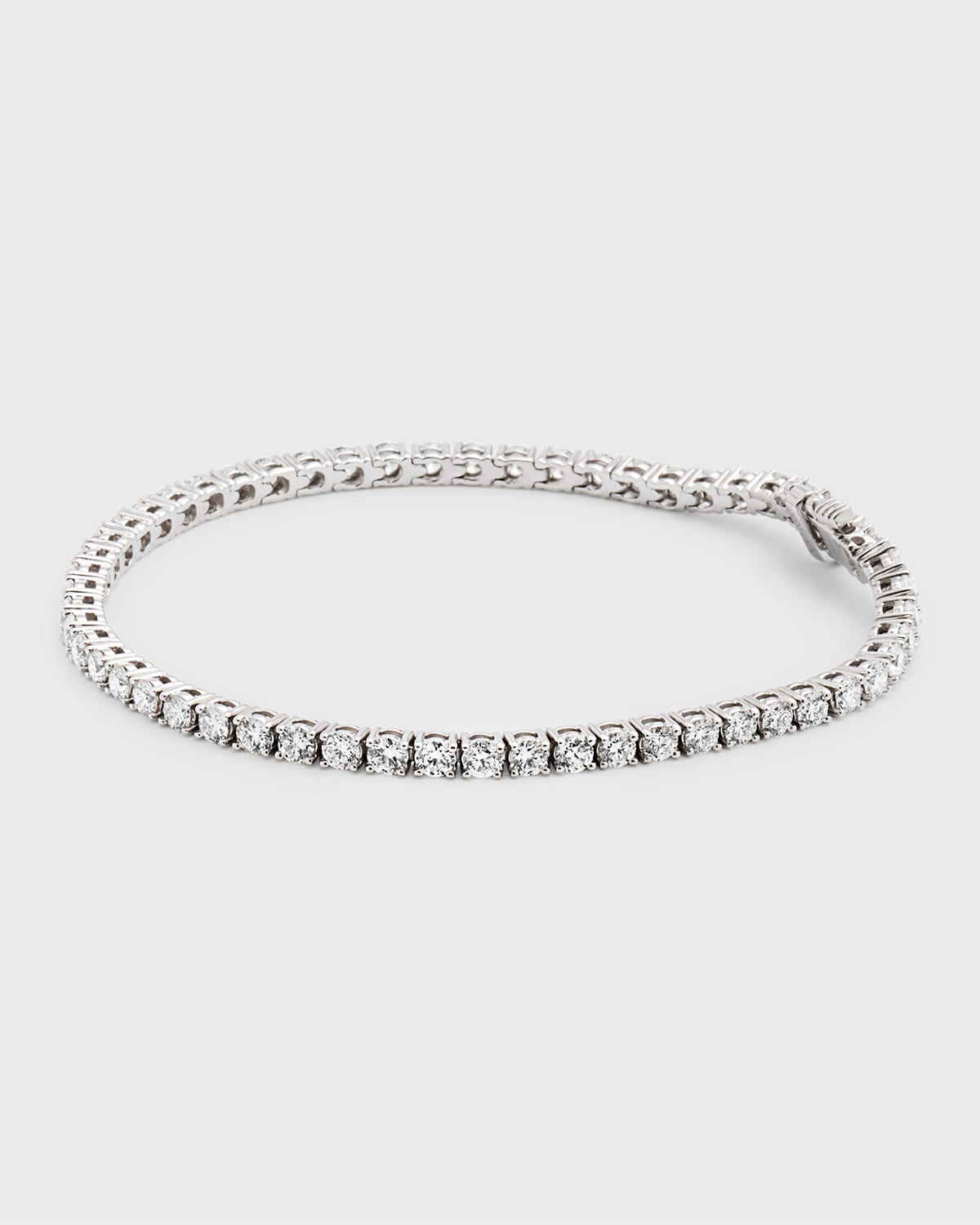 18K White Gold GH/SI Round Diamond 4-Prong Bracelet