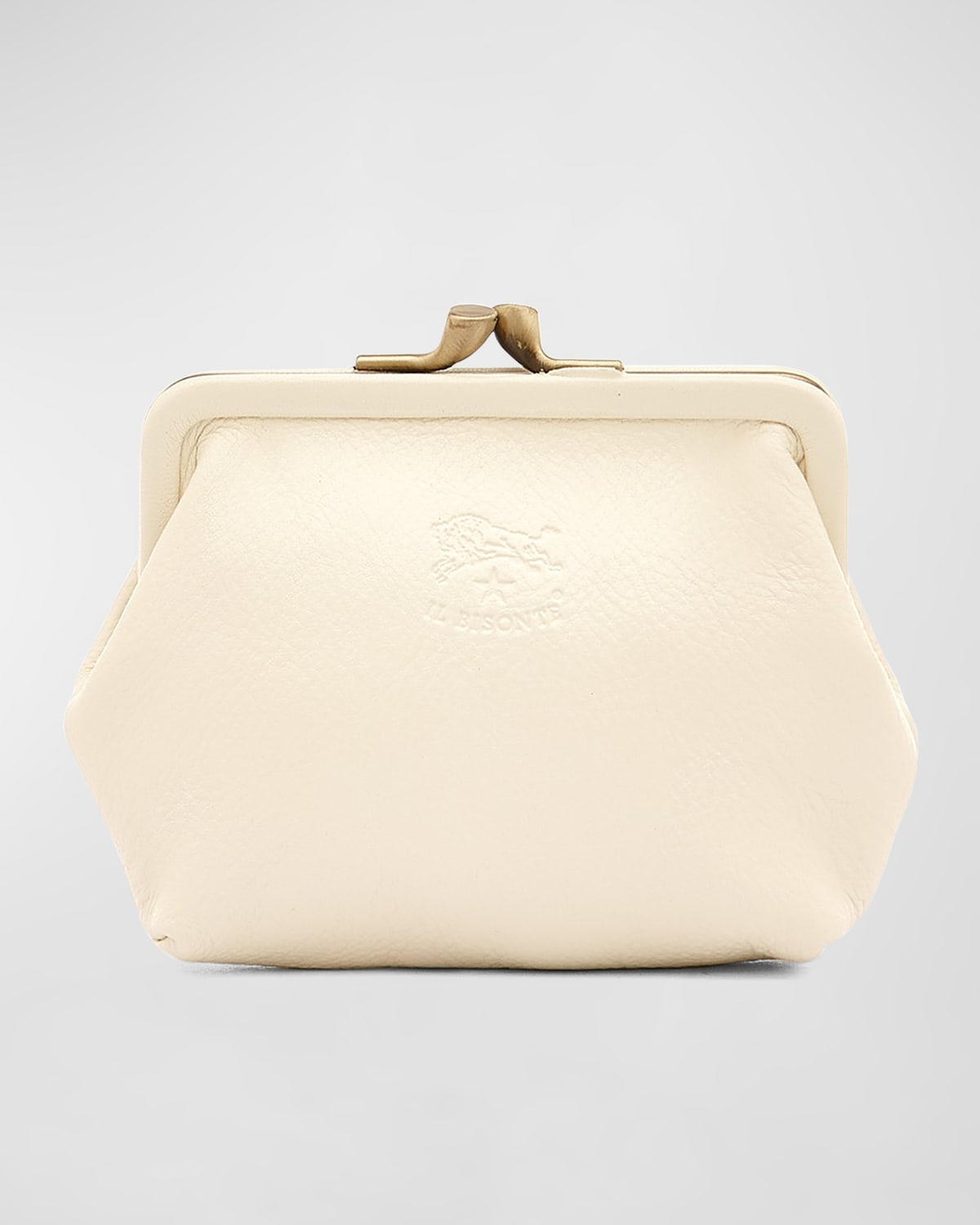 Classic Leather Coin Case In Ivory
