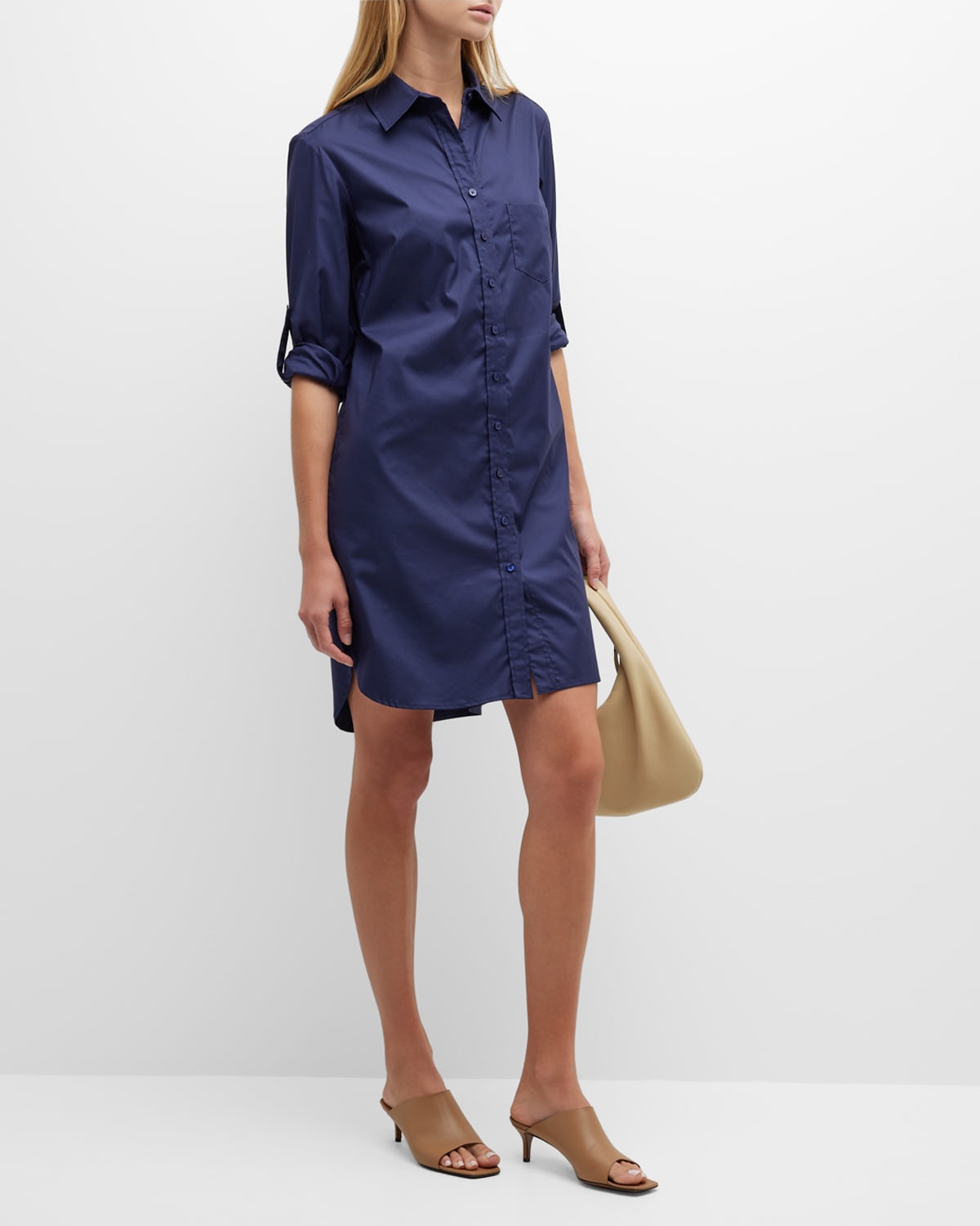 Alex Long-Sleeve Weathercloth Shirtdress