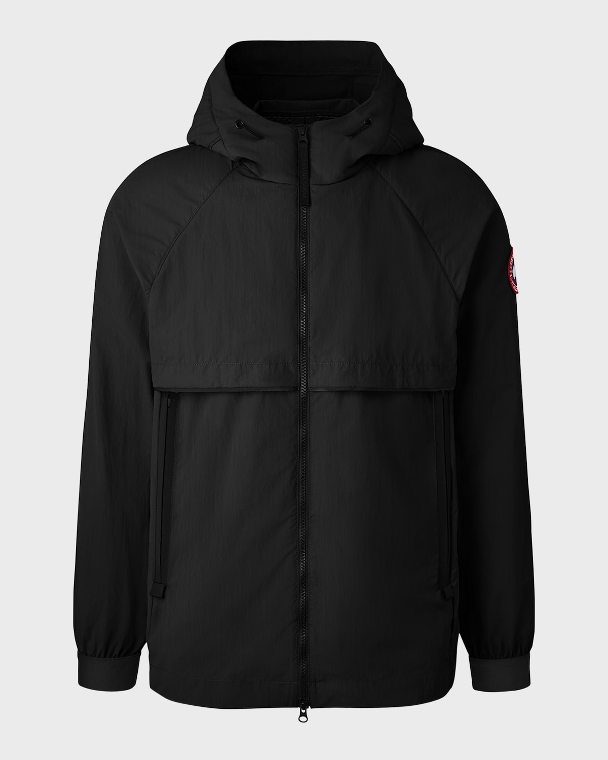 Shop Canada Goose Men's Hooded Full-zip Anorak In Black