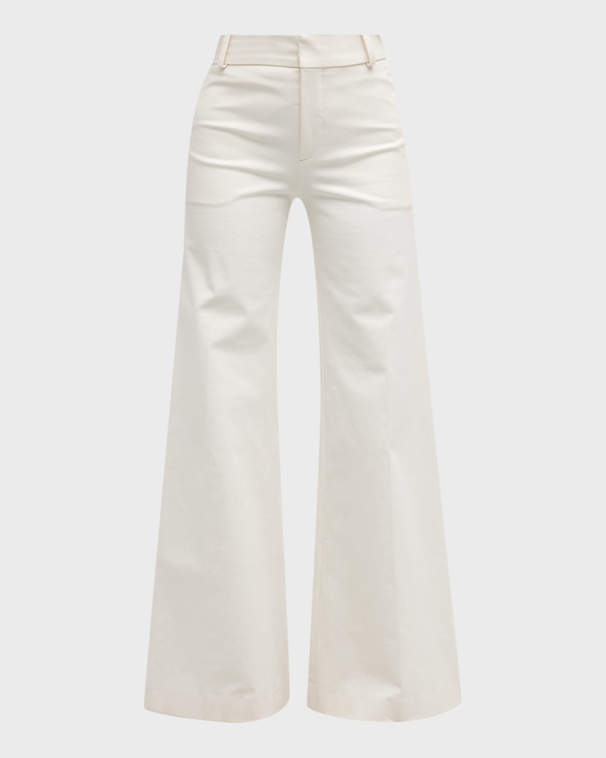 Shop Frame Le Palazzo Trousers In Bone