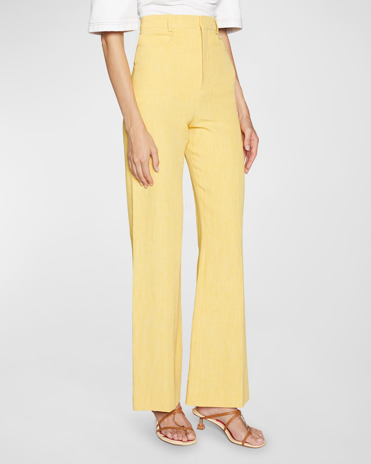 Jacquemus Le Pantalon Tibau In Yellow