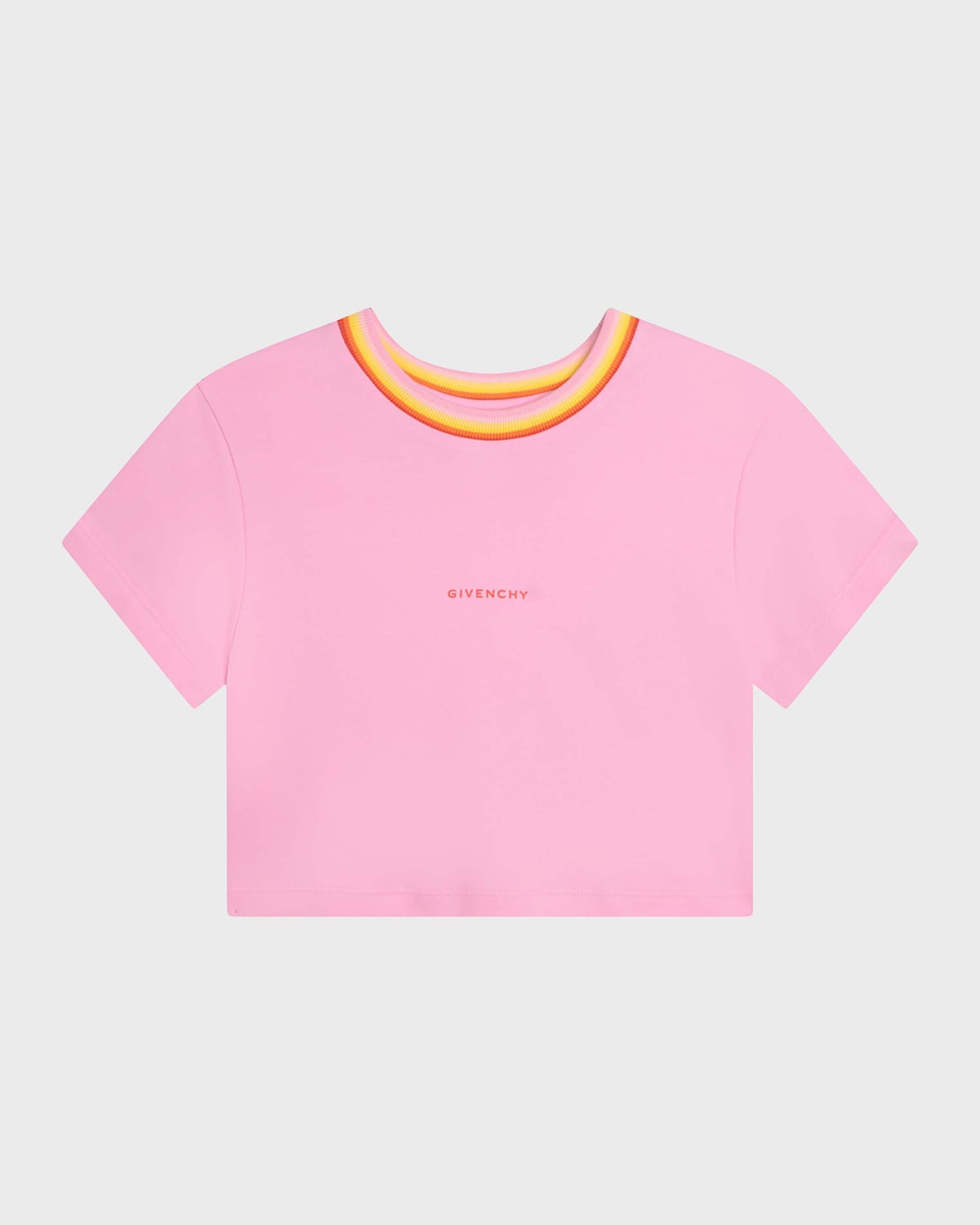 Girl's Cropped Micro Logo-Print T-Shirt, Size 8-14