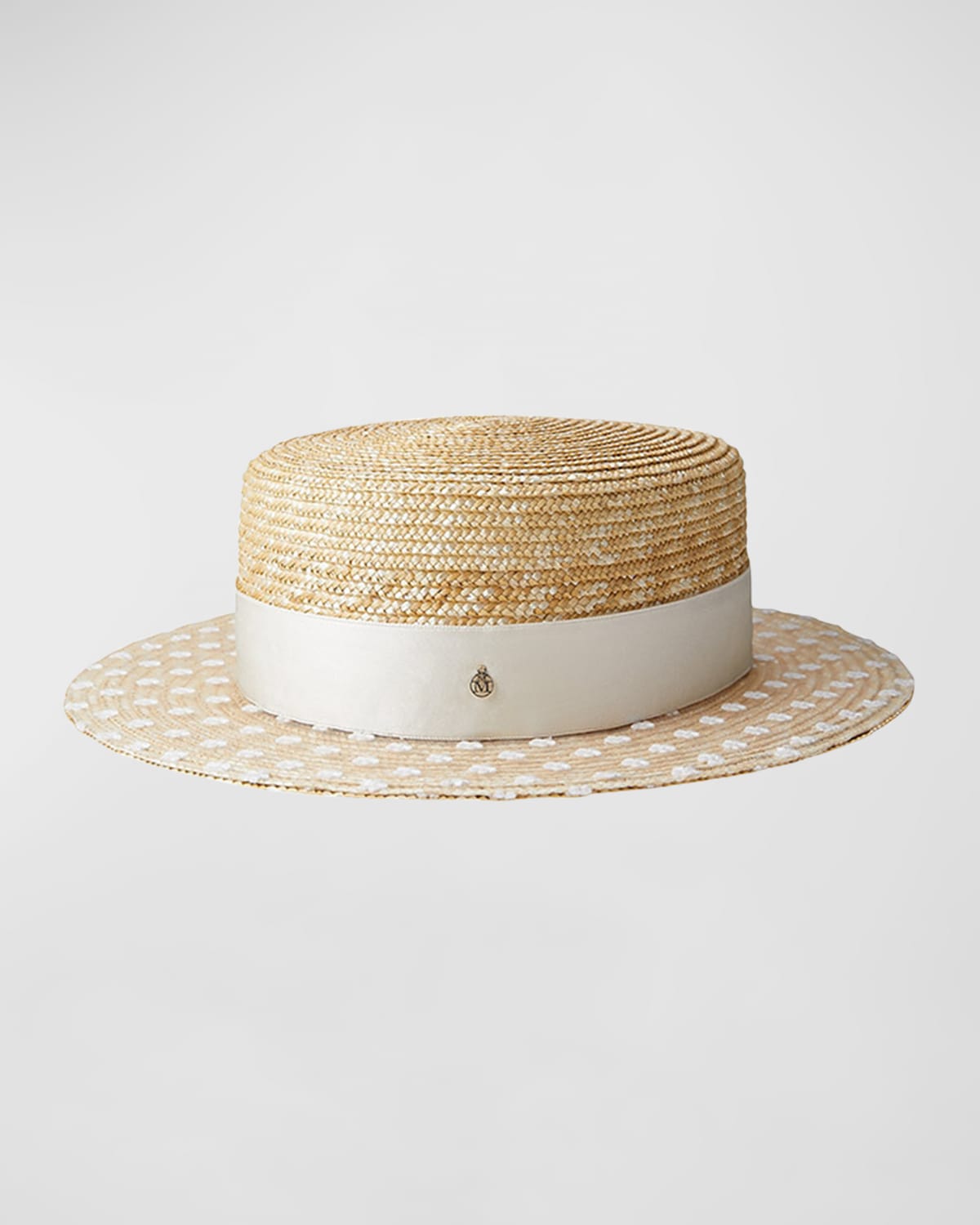 Shop Maison Michel Kiki Bridal Straw Hat In Natural