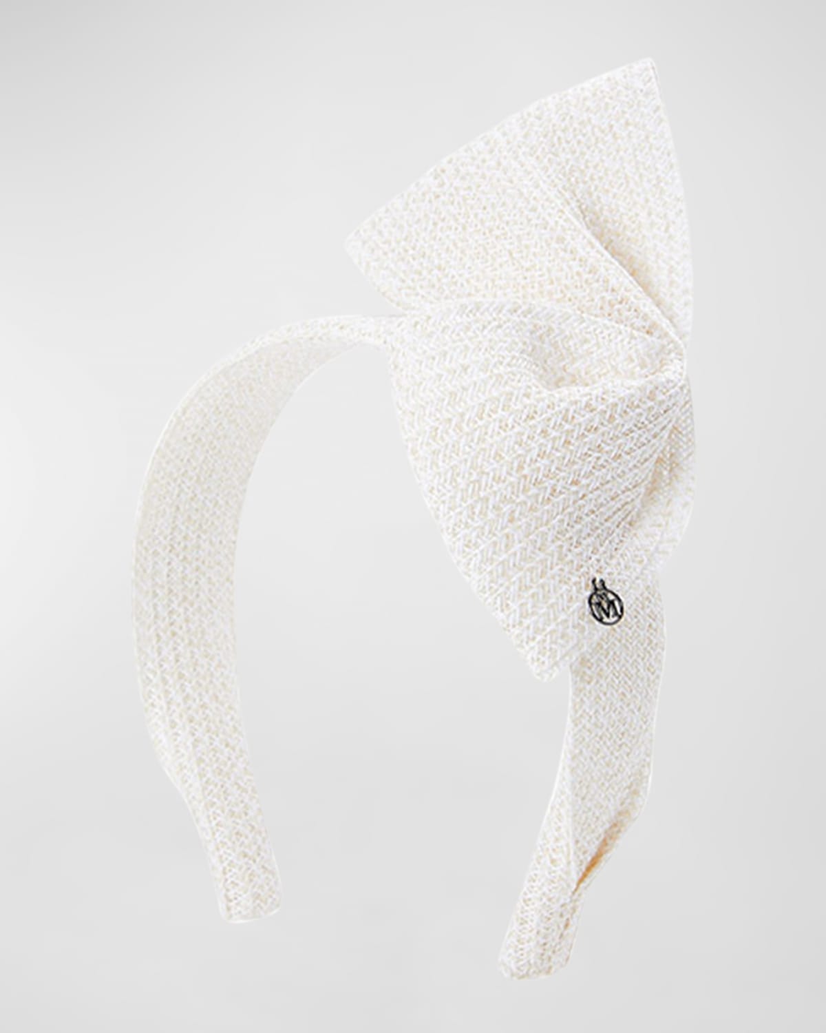 Shop Maison Michel Beth Hemp Straw Headband In Natural White