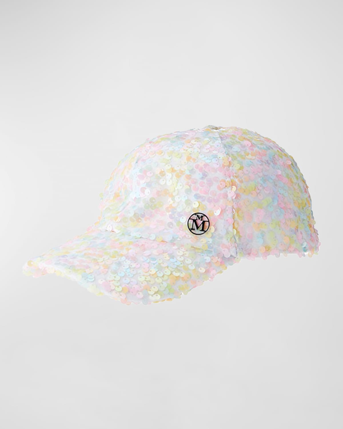 MAISON MICHEL PASTEL SEQUINS BASEBALL HAT