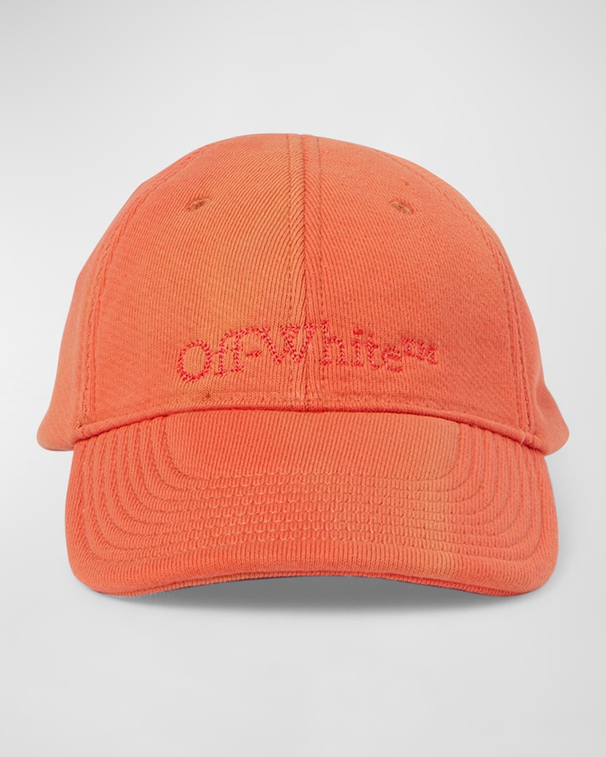 Off-white Laundry Logo Baseball Cap In Coral Red Coral