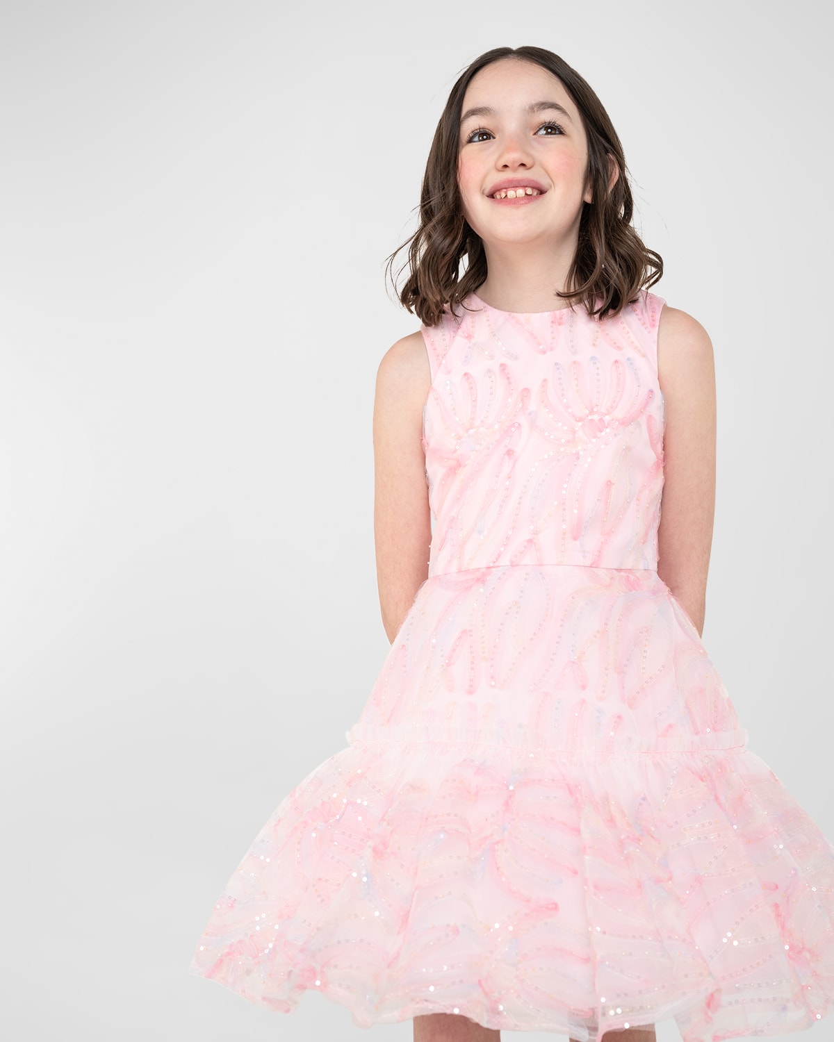 Zoe Kids' Girl's Pastel 3d Tulle Dress In Multi