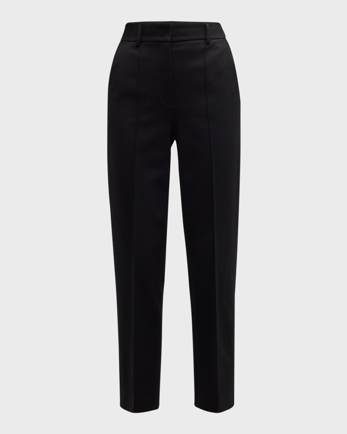 Akris Punto Tapered Jersey Ferry Pants In Black