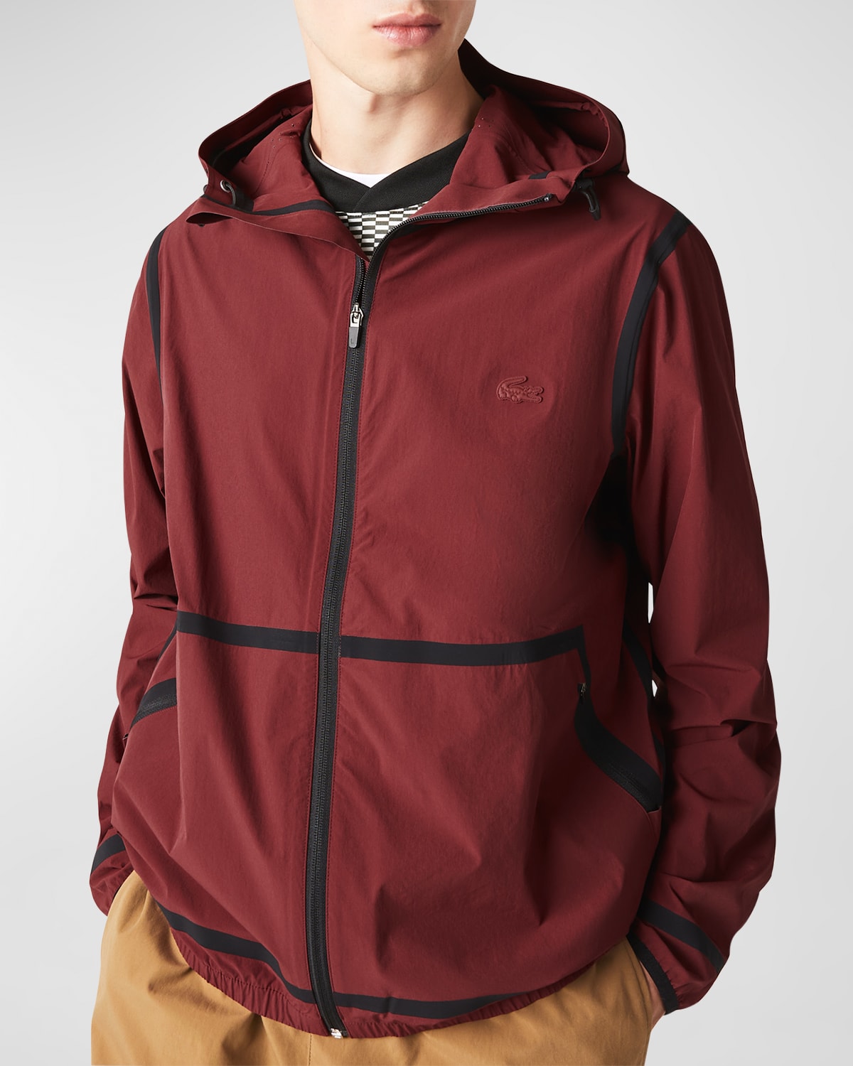 Men's Water-Repellent Hooded Zip Jacket