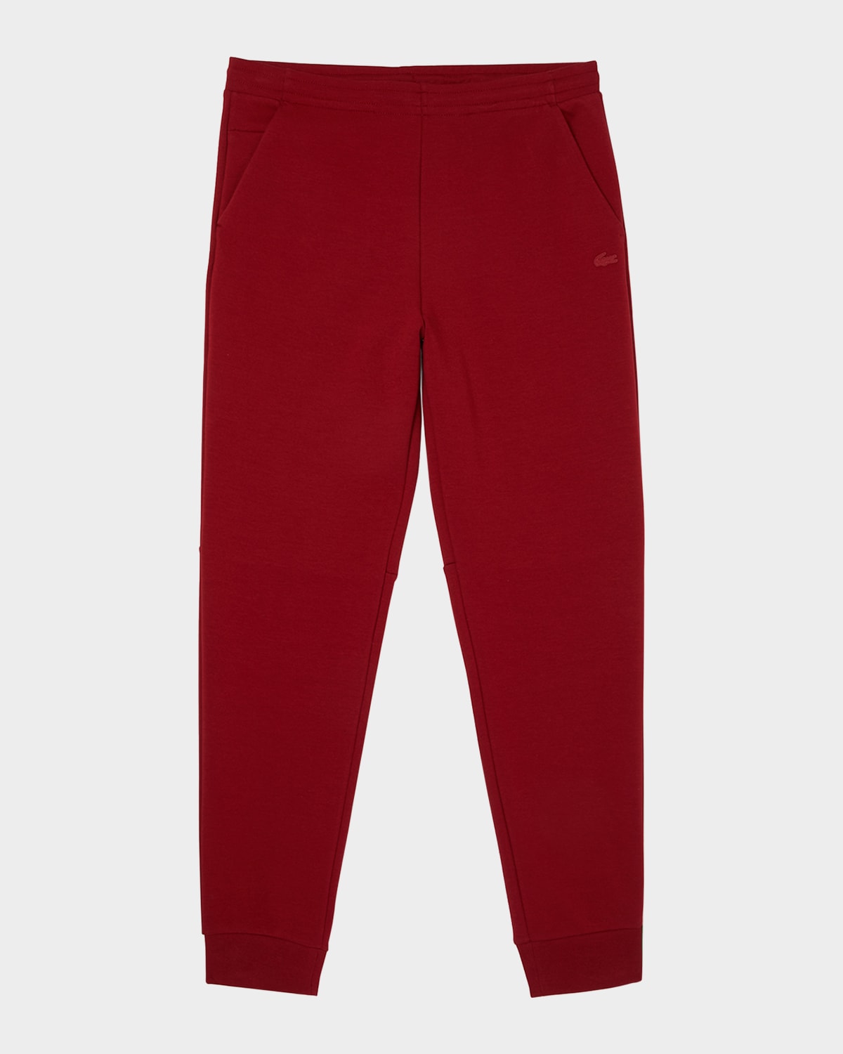 Lacoste Men's Solid Active Double Face Slim Fit Joggers In Turkey Red