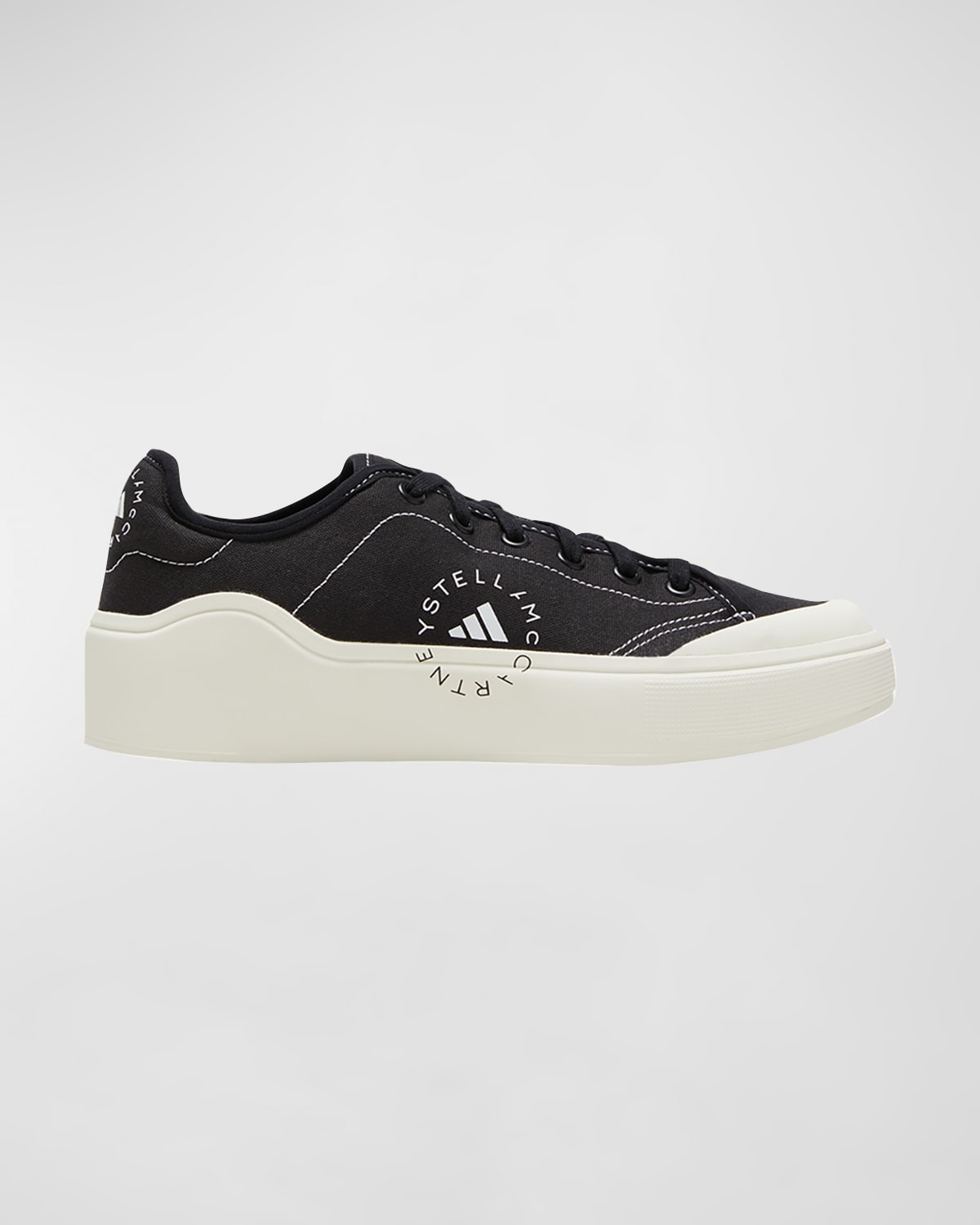 ADIDAS BY STELLA MCCARTNEY LOGO LOW-TOP COURT SNEAKERS