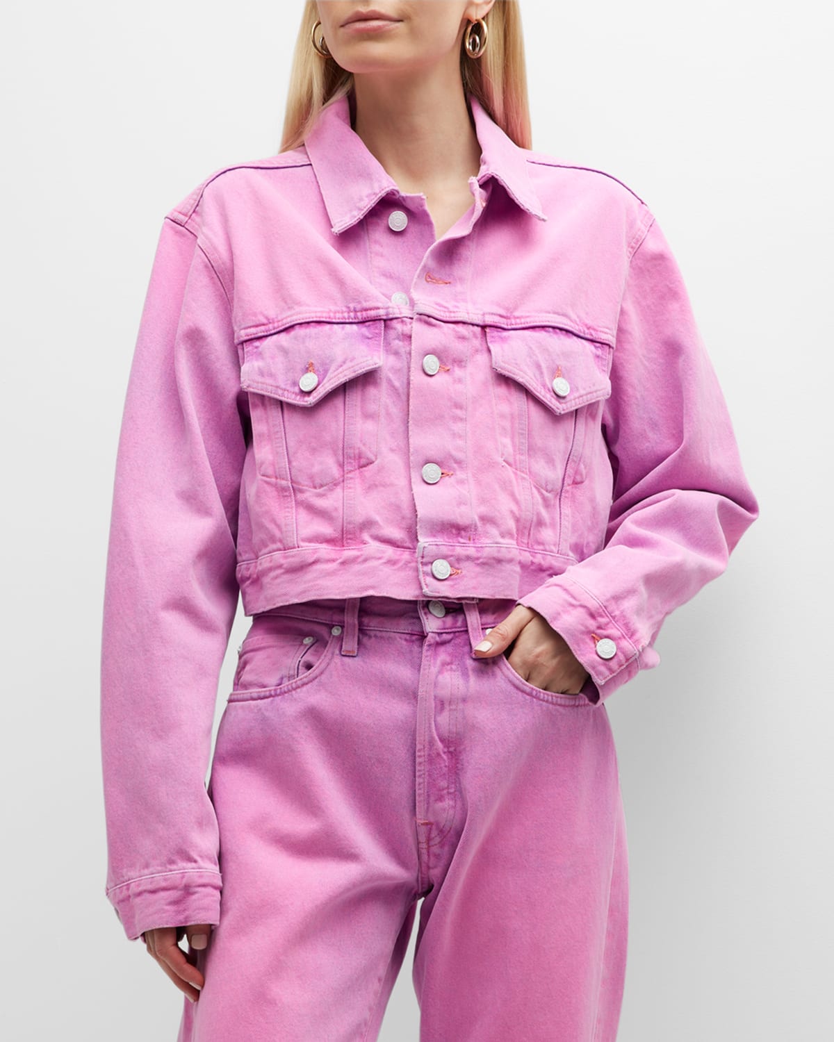 Topshop bubblegum pink denim jacket hotsell