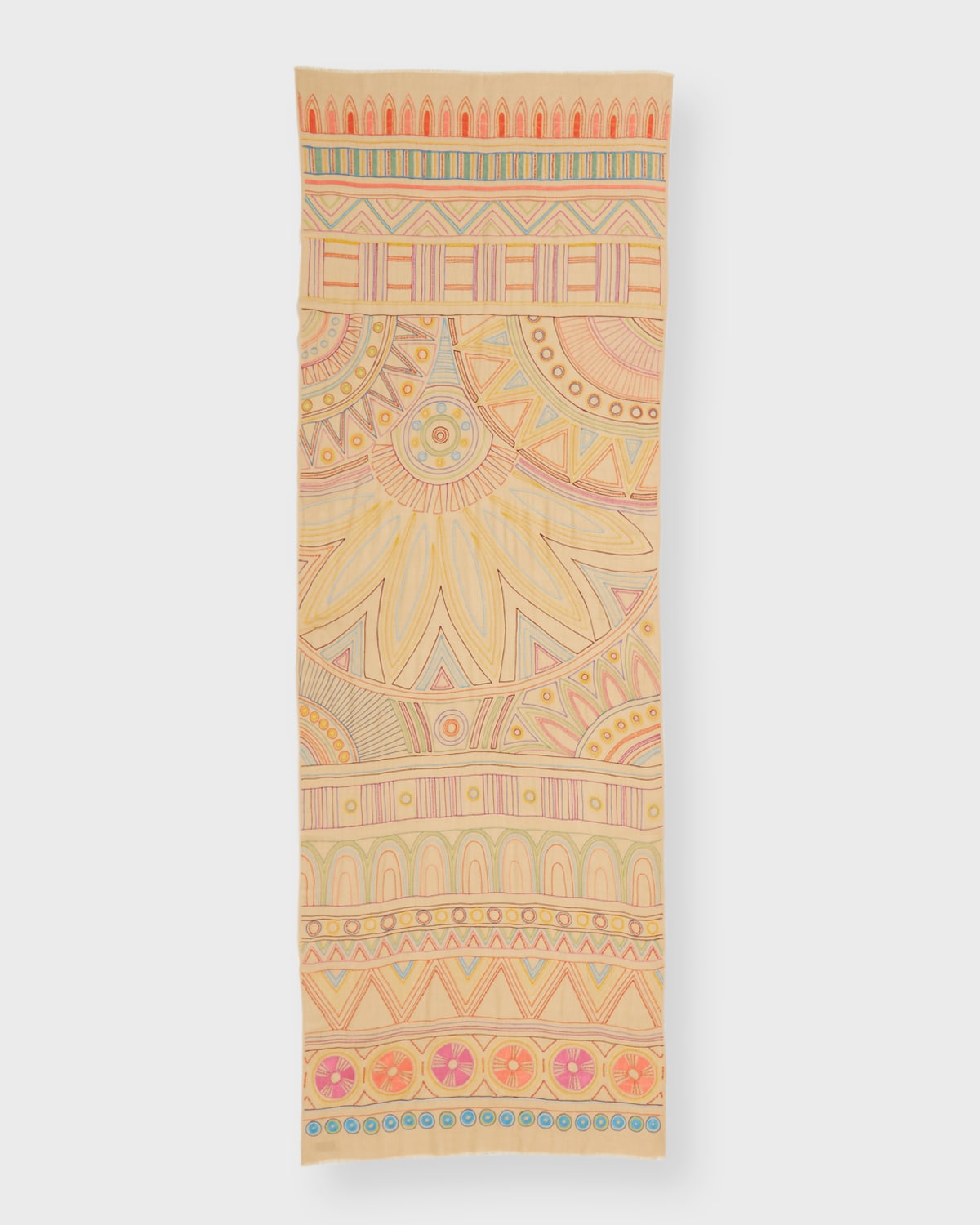 Bohemian City Merino Wool-Silk Scarf