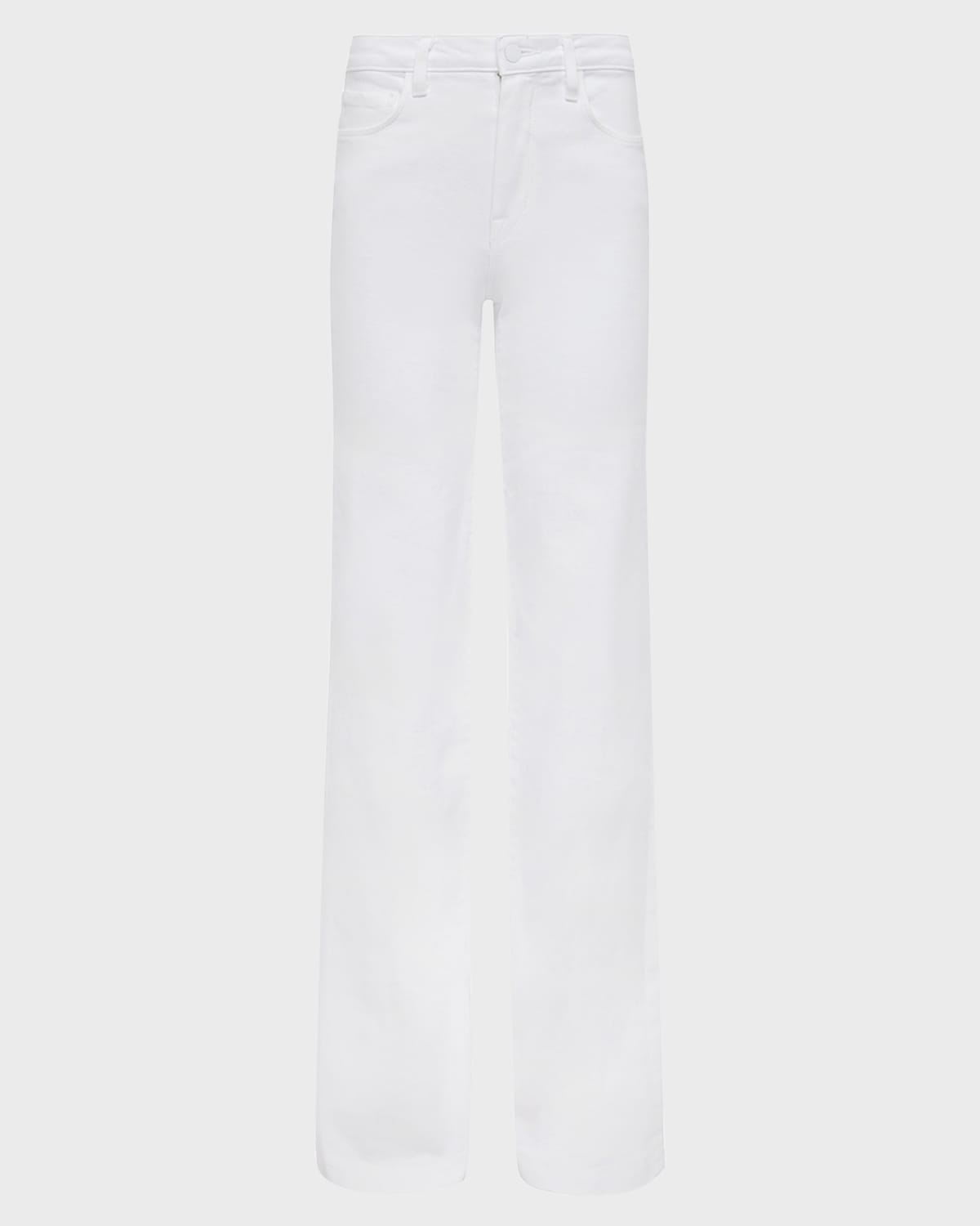 Shop L Agence Clayton High Rise Wide-leg Jeans In Blanc