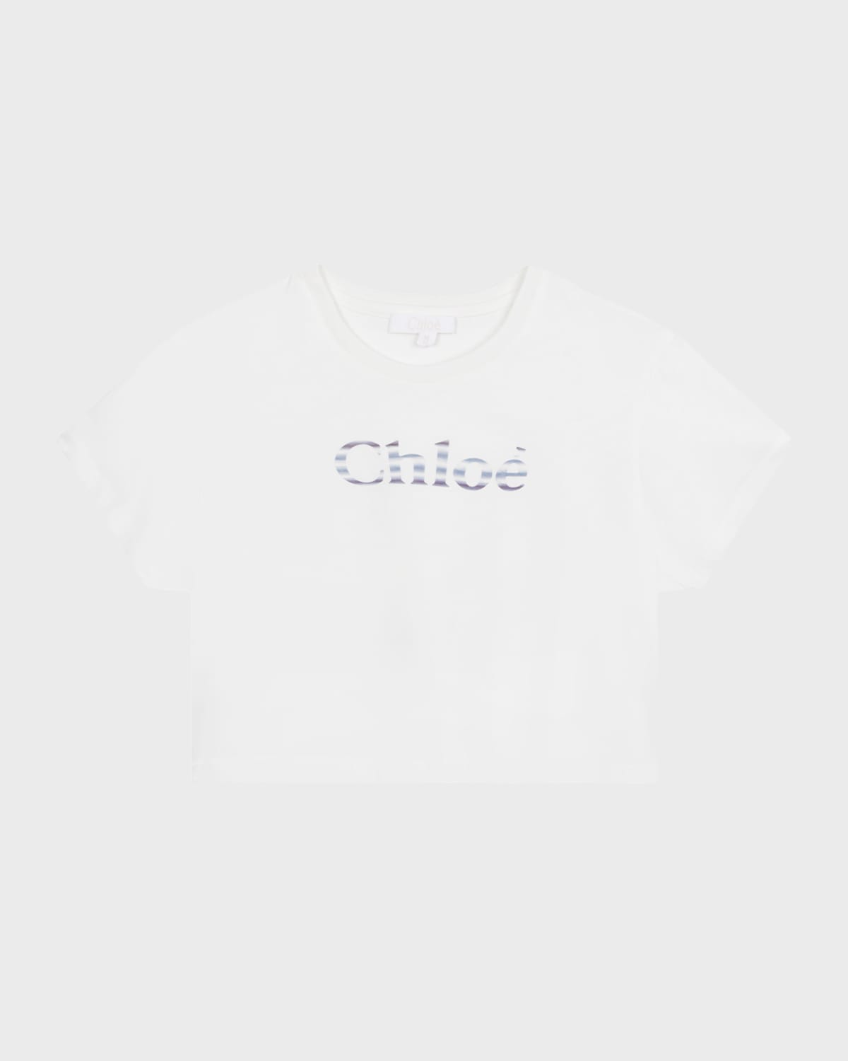 Chloé Kids' Logo-print Short-sleeved T-shirt In Off White