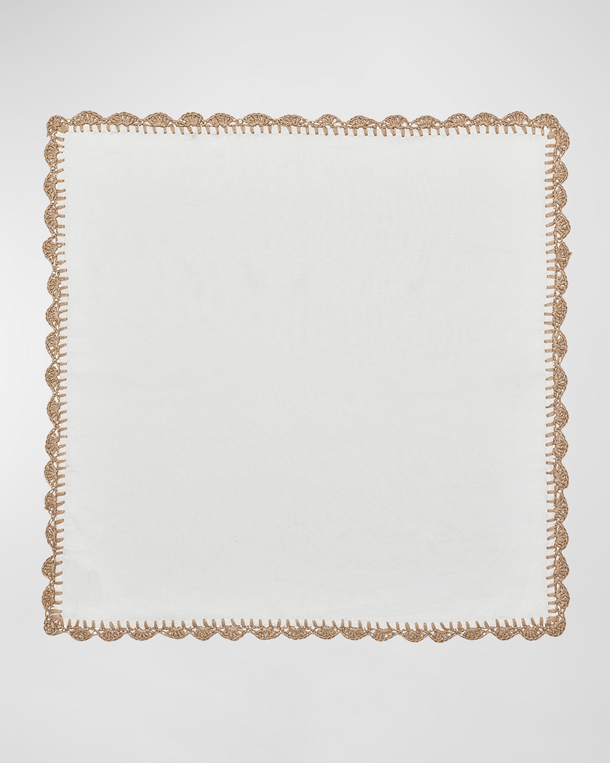 Kim Seybert Shell Edge Napkin In White/natural