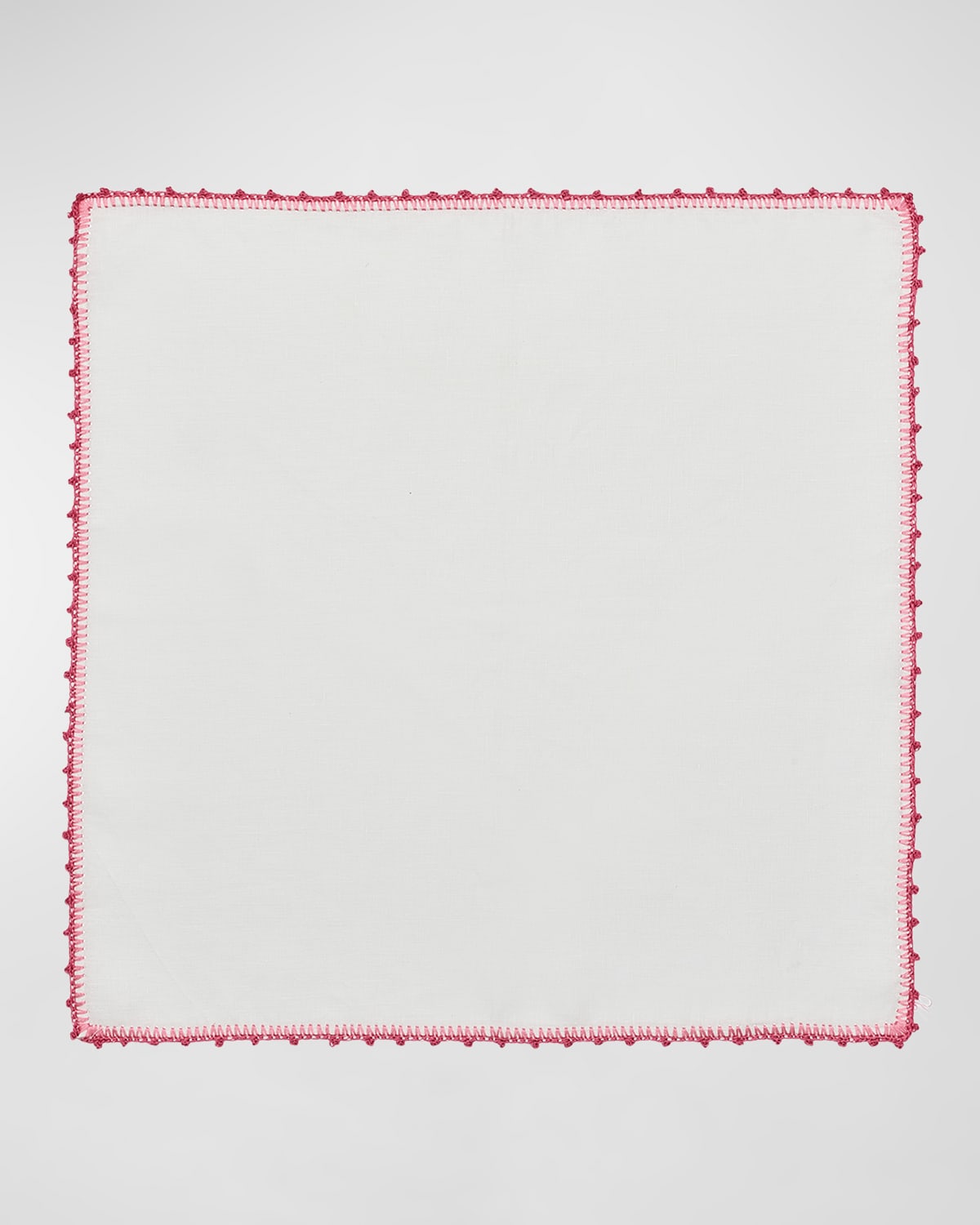 Kim Seybert Knotted Edge Napkin In White/pink/blush