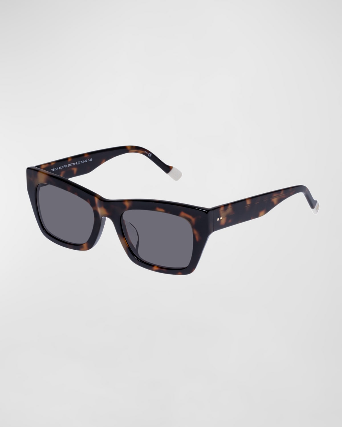 Le Specs Vega Alt Fit Plastic Butterfly Sunglasses In Dark Tort