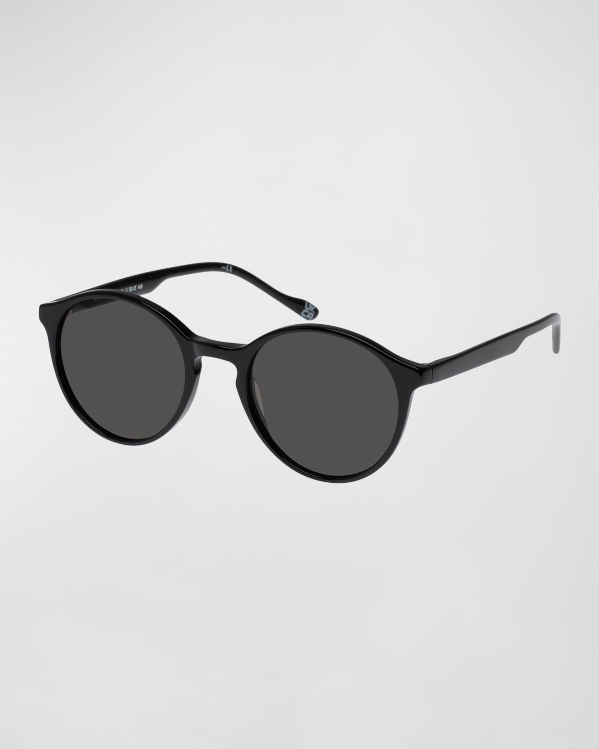 Le Specs Bio-nics 52 Plastic Round Sunglasses In Black