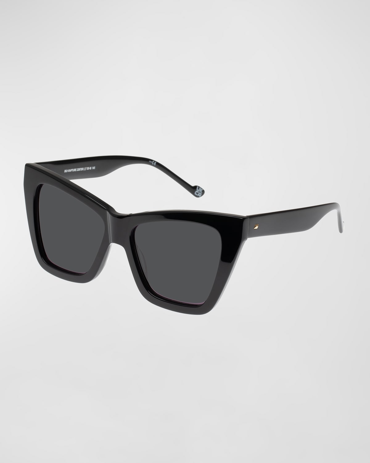 Le Specs Bio-rapture Plastic Cat-eye Sunglasses In Black