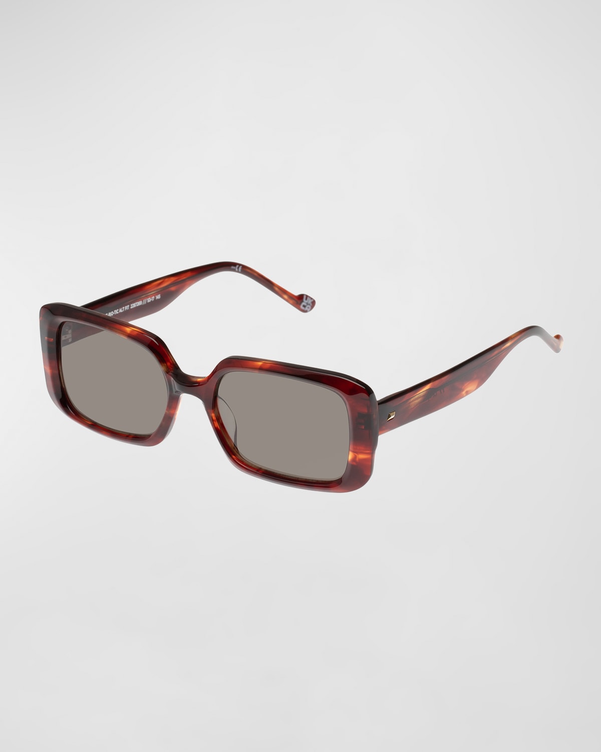 Le Specs Pre-bio-tic Havana Plastic Rectangle Sunglasses In Multi